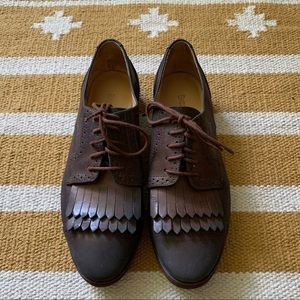 LAST CHANCE - Oxford brogues with fringe 🍂👓🪵